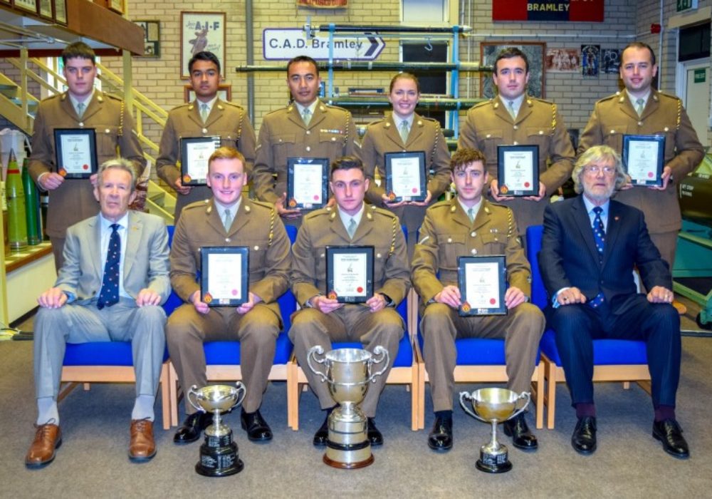 Graduation of Ammunition Technicians at Kineton, Course 1702 AT2, with Lt Col (Retd) Fred Moughton and Rod (Fluff) Roberts from the Didcot and Kineton Branch of the RAOC Association