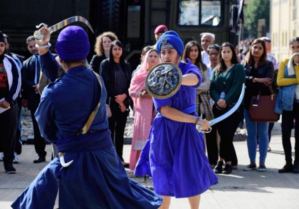 The Gatka demonstration is performed during the Saragarhi Day public event