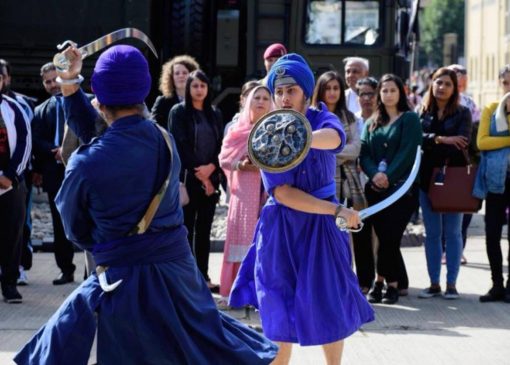 The Gatka demonstration is performed during the Saragarhi Day public event